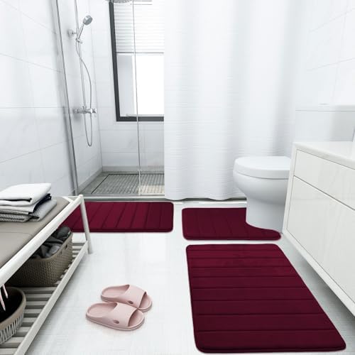 Buganda Memory Foam Bath Mat 30 x 20, Ultra Soft Absorbent Bathroom Rugs