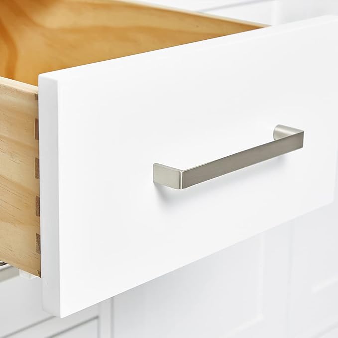 ARIEL Cambridge 42-inch Bathroom Vanity with Sink,Solid Wood, 1.5-inch Italian Carrara Marble Countertop, Single Rectangular Porcelain Sink, 2 Soft Closing Doors, 5 Dovetail Drawers, White