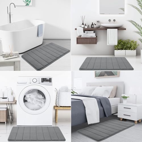 Buganda Memory Foam Bath Mat 44 x 20, Ultra Soft Absorbent Bathroom Rugs