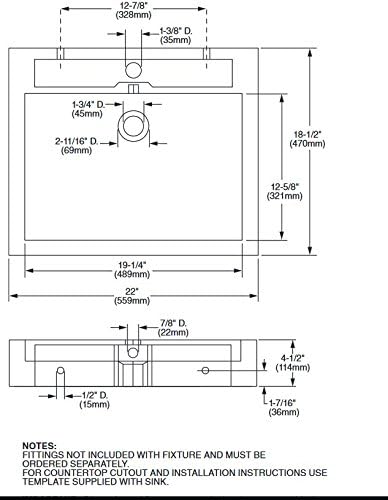 American Standard 0621.001.020 Studio Above Counter Rectangular Vessel Sink, White