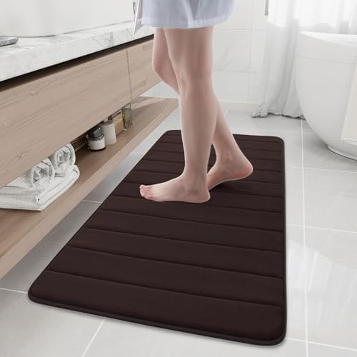 Buganda Memory Foam Bath Mat 47 x 20, Ultra Soft Absorbent Bathroom Rugs
