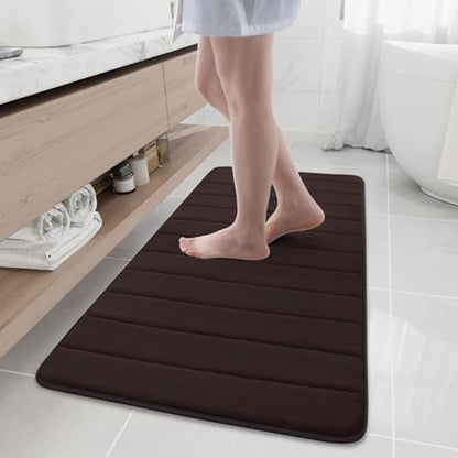 Buganda Memory Foam Bath Mat 47 x 20, Ultra Soft Absorbent Bathroom Rugs
