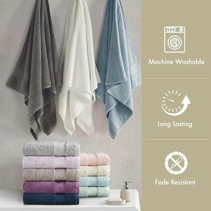 Madison Park 100% Turkish Cotton 600 GSM Bath Towel Set, 6 Piece, Natural