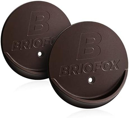 BRIOFOX Shower Curtain Rod Holder 3M Adhesive | Heat Resistant | Waterproof | Max Load 60 lbs Shower Rod Retainer for Wall, 2 Pack, Bronze (Rod Not Included)
