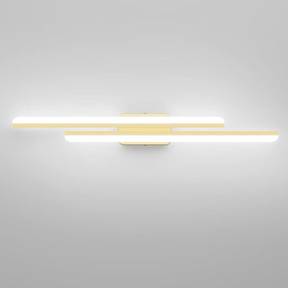Ralbay 40" Modern LED Gold Vanity Lights 40W Frosted Aluminum Gold Bathroom Vanity Light Fixtures Over Long Mirror Modern Gold Bath Lighting 6000K White Light