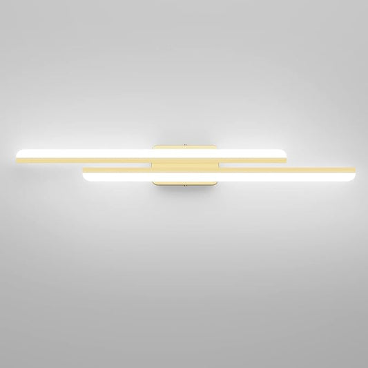 Ralbay 40" Modern LED Gold Vanity Lights 40W Frosted Aluminum Gold Bathroom Vanity Light Fixtures Over Long Mirror Modern Gold Bath Lighting 6000K White Light