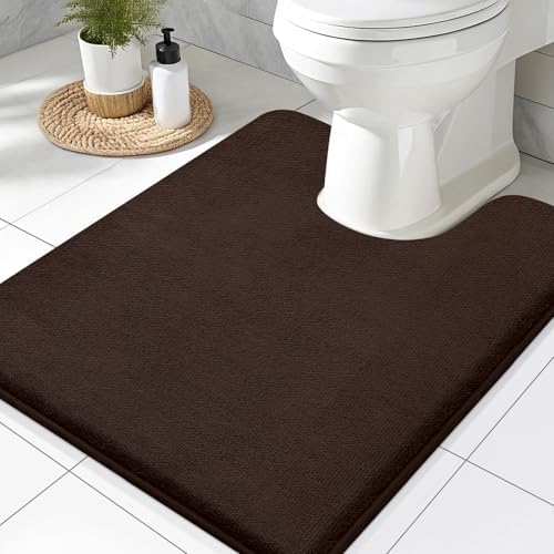 Smiry Memory Foam Toilet Rugs 24x20, Extra Soft Absorbent Bathroom Rugs