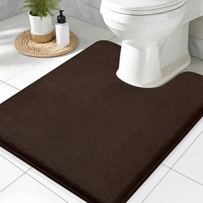 Smiry Memory Foam Toilet Rugs 24x20, Extra Soft Absorbent Bathroom Rugs