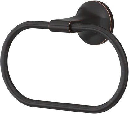 Pfister Pfirst Modern Towel Ring, Hand Towel Holder for Bathroom, Wall-Mounted, Screw-In, Tuscan Bronze Finish, BRBPFM0Y