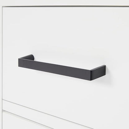ARIEL Hepburn 42-inch Bathroom Vanity Base Cabinet,Solid Wood, 2 Soft Closing Doors, 5 Dovetail Drawers, White