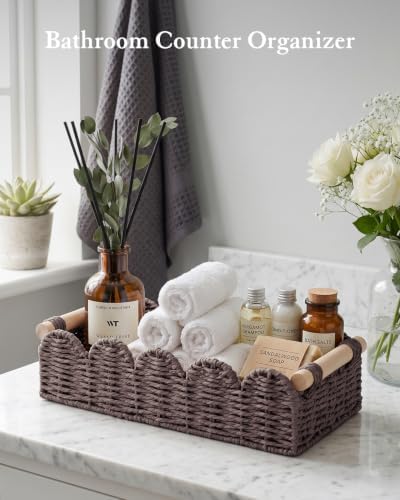 Toilet Paper Storage Basket for Toilet Tank, Bathroom Organizer