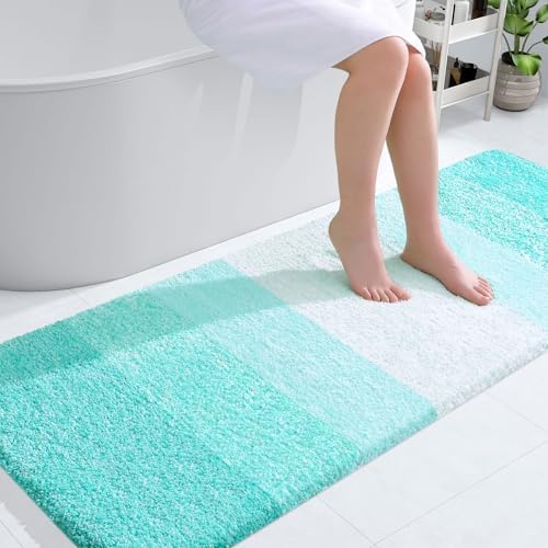 OLANLY Bathroom Runner Rug 54x24, Extra Soft Absorbent Microfiber Bath Rugs