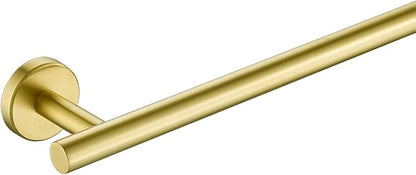 JQK Gold Towel Bar, 33 Inch 304 Stainless Steel Thicken 0.8mm Towel Rack Bathroom, Towel Holder Brushed Golden Wall Mount, Useable Length 30 Inch, TB110L30-BG