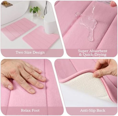 Light Pink Bathroom Accessories Set - 25PC Bath Accessory Set