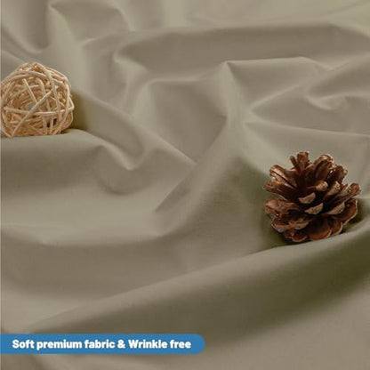 1 Pack Water-Repellent Fabric Shower Curtain Liner, 72x72 Khaki