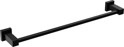 Delta Faucet Velum 18-Inch Single Towel Bar, Black Bathroom Towel Holder, Wall Mounted Towel Rack, Towel Hanger, Matte Black IAO20818-BL