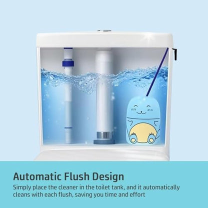 3 PCS Cute Dinosaur-Shaped Toilet Bowl Cleaner Bottle, Automatic Bathroom Toilet Tank Cleaner with Ocean Scent,Septic Toilet Bowl Tablets in Bottles, Automatic Long-Lasting Toilet Cleaner Bottle
