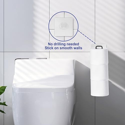 Over The Tank Toilet Paper Storage for 3 Roll Tissue, Toilet Paper Holder Stainless Steel Wall Mount with Storage and Reserve, Black Holder for Bathroom and RV Organization, 1 Pack