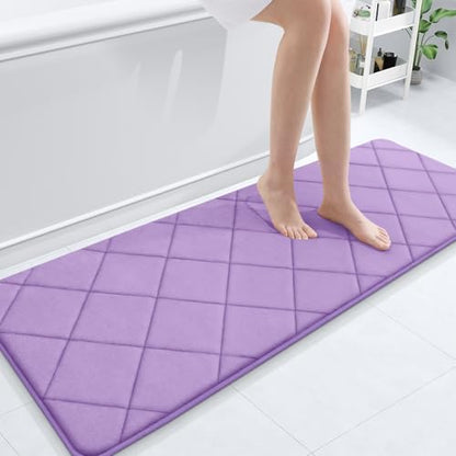 OLANLY Memory Foam Bath Mat 59x20, Ultra Soft and Absorbent Bathroom Rugs