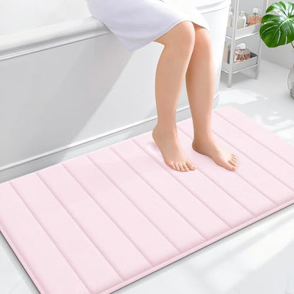 OLANLY Memory Foam Long Bathroom Rugs Runner 44x24, Super Soft Absorbent