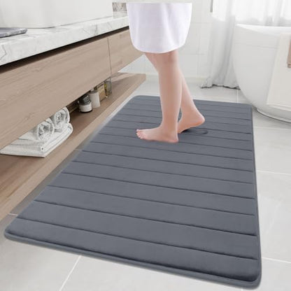Buganda Memory Foam Bath Mat 59 x 34, Ultra Soft Absorbent Bathroom Rugs