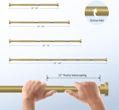 Mcrbeay Shower Curtain Rod, 1" Diameter Heavy Duty Tension Shower Rod