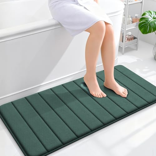 OLANLY Memory Foam Long Bathroom Rugs Runner 44x20, Super Soft Absorbent