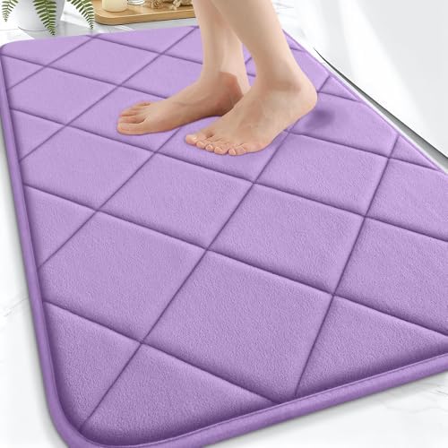 OLANLY Memory Foam Bath Mat 30x20, Ultra Soft and Absorbent Bathroom Rugs