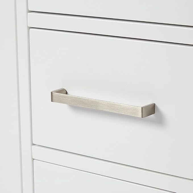 ARIEL Cambridge 36-inch Bathroom Vanity Base Cabinet,Solid Wood, 2 Soft Closing Doors, 5 Dovetail Drawers, White
