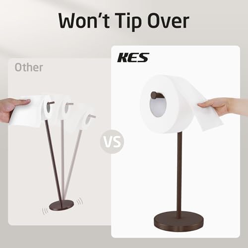 KES Bronze Toilet Paper Holder Stand, Heavy Base, 18/8 Stainless Steel