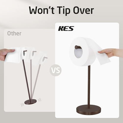 KES Bronze Toilet Paper Holder Stand, Heavy Base, 18/8 Stainless Steel