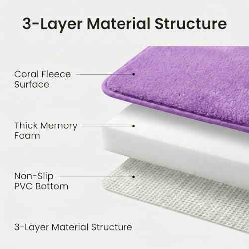 Memory Foam Bathroom Rugs Sets 2 Piece