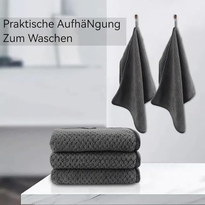 KinHwa Hand Towels for Bathroom, Microfiber Face Towels, 11x20 Inch, 6 Pack