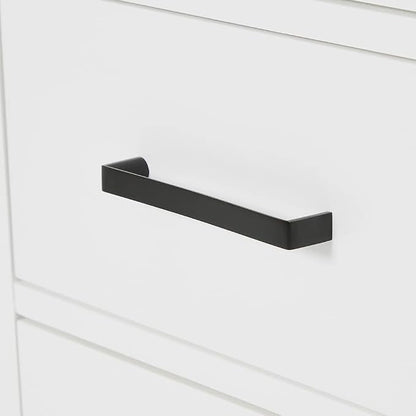ARIEL Hepburn 60-inch Bathroom Vanity with Sink,Solid Wood, 0.75-inch Italian Carrara Marble Countertop, Single Rectangular Porcelain Sink, 2 Soft Closing Doors, 9 Dovetail Drawers, White