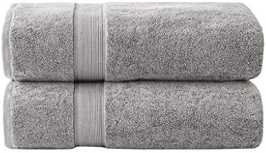 Madison Park Cotton Bath Sheet 2 Piece Oversized, 800GSM, 34" x 68" Silver
