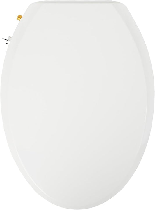 Elongated Bidet Toilet Seat – Non-Electric, Hygienic Fresh Water bidet, Adjustable water Pressure, Self-Cleaning Dual Nozzles (Rear & feminine wash) – Brass Inlet, Quiet-Close, Easy Install