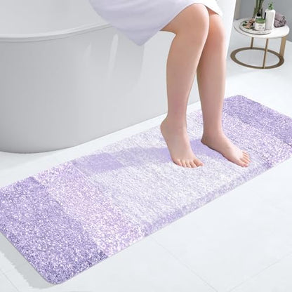 OLANLY Bathroom Runner Rug 47x17, Extra Soft Absorbent Microfiber Bath Rugs