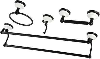 Kingston Brass BAK1113478ORB Victorian 4-Pieces Dual -Towel Bar Bathroom Hardware Set, 24 inch Length, Oil Rubbed Bronze