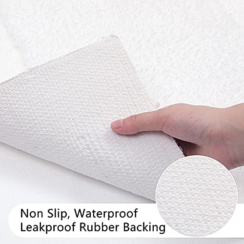 SHACOS Soft Microfiber White Bathroom Rugs Sets 2 Pieces 32x20 inch