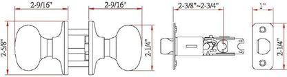Design House 753442 Cambridge Passage Hall and Closet Door Knob Oil Rubbed Bronze