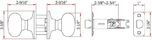 Design House 753442 Cambridge Passage Hall and Closet Door Knob Oil Rubbed Bronze