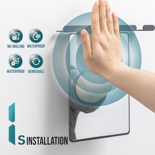 TAILI Shower Mirror Fogless for Shaving,Fogless Mirror Suction Wall Mounted