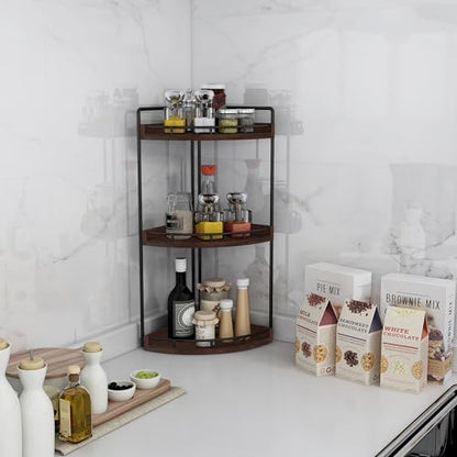 Dorhors Corner Bathroom Organizer Countertop,Vanity Counter Storage Shelf