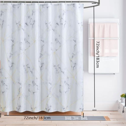 LLSCL Fabric Shower Curtain Liner with Magnets, Waterproof Hotel Quality, 72 x 72 Machine Washable