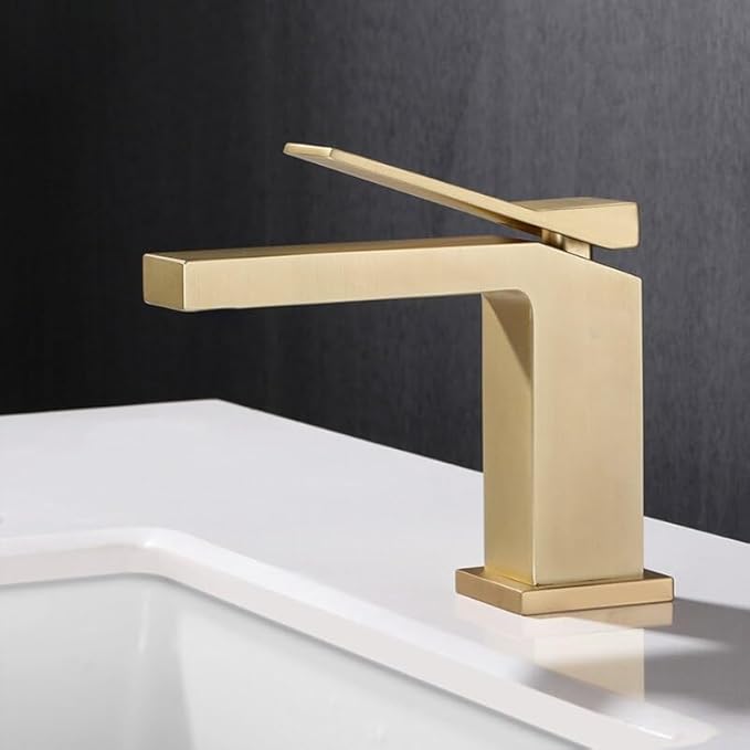 Basin Faucet Brush Gold Black Chrome Basin Faucet Cold and Hot Brass Mixer Sink Tap Deck Mounted Water Tap