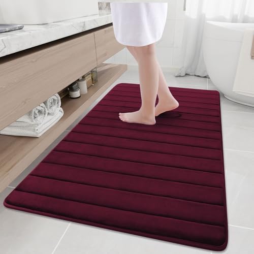 Buganda Memory Foam Bath Mat 59 x 34, Ultra Soft Absorbent Bathroom Rugs