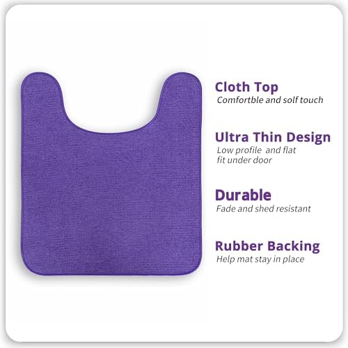 Bosap Toilet Rugs U Shaped Bathroom Rug,Machine Washable Non Slip Quick Dry Super Absorbent Ultra Thin Toilet Mats for Bathroom Toilet.Purple,1'8"x2'(20x24inch)