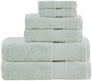 Madison Park Organic Cotton Bath Towel Set Absorbent, 6 Piece, Seafoam