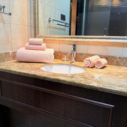 YTYC 39x78 Bath Sheets Set,Towels for Bathroom,Pink,6-Pieces