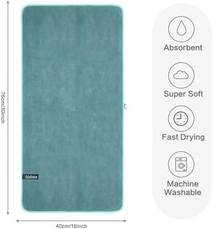 KinHwa Hand Towels for Bathroom, Microfiber Face Towels, 16x30 Inch, 2Pack